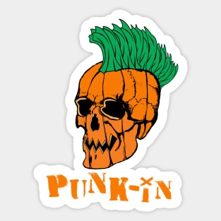 punk-in pumpkin Sticker